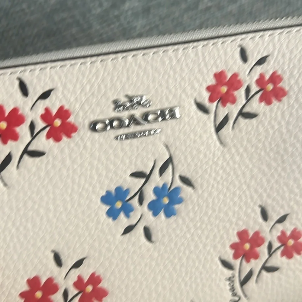 Coach Floral Wristlet in Cream - Picture 8 of 8